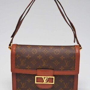 Louis Vuitton Monogram Canvas and Leather MM Dauphine Bag